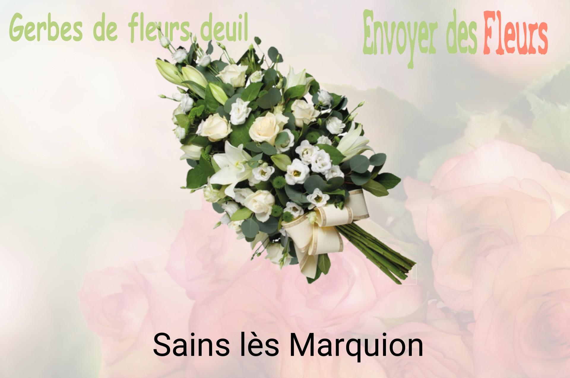 Gerbe de fleurs de deuil livrée à Sains-lès-Marquion
